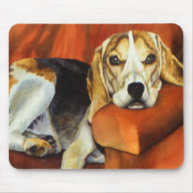 Cojín de ratón del beagle de Lucy