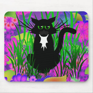 ALFOMBRILLA DE RATÓN COJÍN DE RATÓN DEL CAT NEGRO