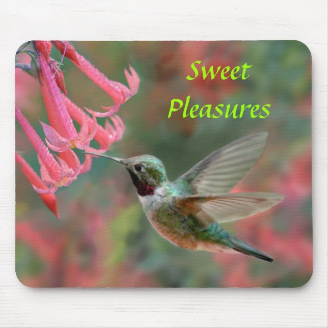Alfombrilla De Ratón Cojín de ratón del colibrí (Frente)