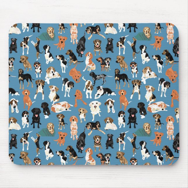 Alfombrilla De Ratón Cojín de ratón del distrito del perro (Frente)