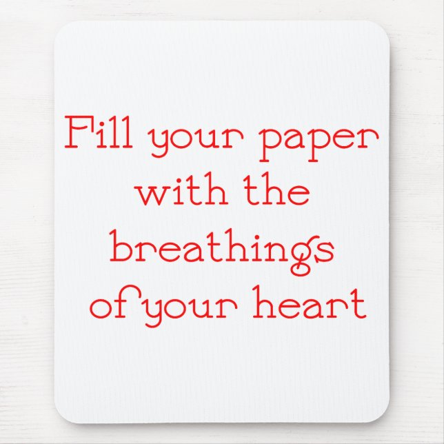 Alfombrilla De Ratón Cojín de ratón del escritor (Frente)