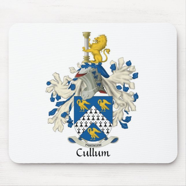 Alfombrilla De Ratón Cojín de ratón del escudo de la familia de Cullum (Frente)