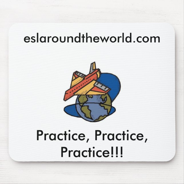 Alfombrilla De Ratón Cojín de ratón del ESL en todo el mundo (Frente)
