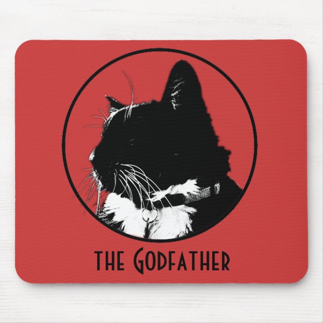 Alfombrilla De Ratón Cojín de ratón del gato del smoking (Frente)