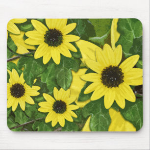 Alfombrilla De Ratón Cojín de ratón del girasol de la duna