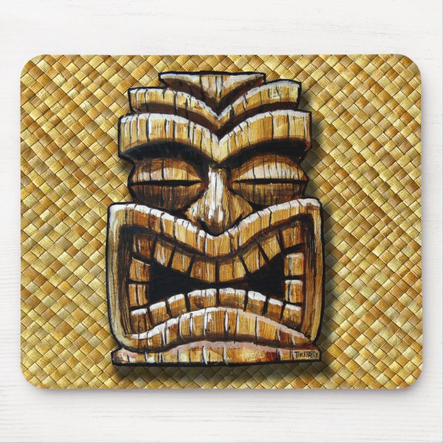 Alfombrilla De Ratón Cojín de ratón del hombre de Tiki de TikiTrey (Frente)