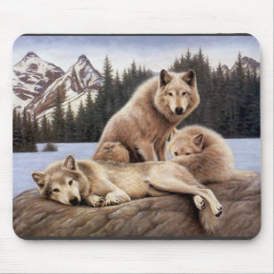 Alfombrilla De Ratón cojín de ratón del lobo