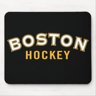 Alfombrilla De Ratón Cojín de ratón del negro del hockey de Boston