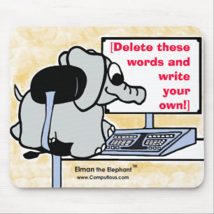 Alfombrilla De Ratón COJÍN de RATÓN del Pachyderm de la PC