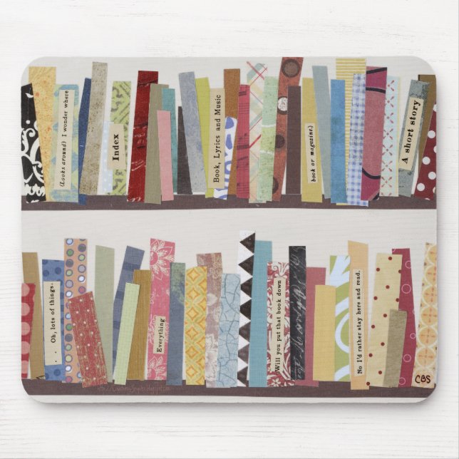 Alfombrilla De Ratón Cojín de ratón del paseo de la biblioteca (Frente)