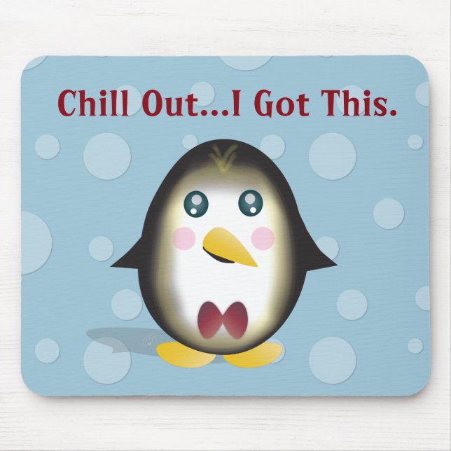 Alfombrilla De Ratón Cojín de ratón del pingüino de Chillin (Frente)