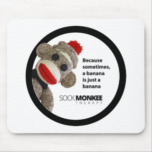 Alfombrilla De Ratón Cojín de ratón del plátano de la terapia de Monkee