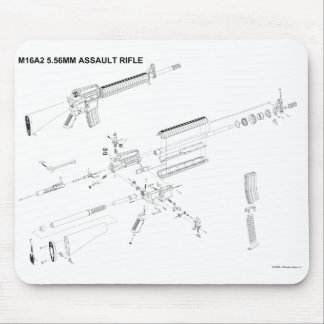 Alfombrilla De Ratón Cojín de ratón del rifle de asalto M16A2