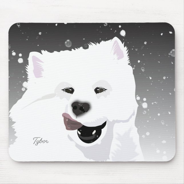 Alfombrilla De Ratón Cojín de ratón del samoyedo (Frente)