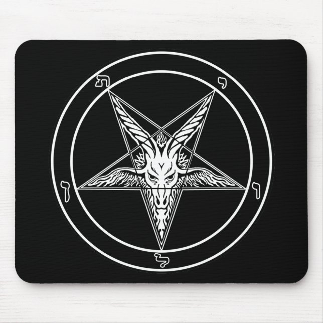 Alfombrilla De Ratón Cojín de ratón del viejo estilo de Baphomet (Frente)
