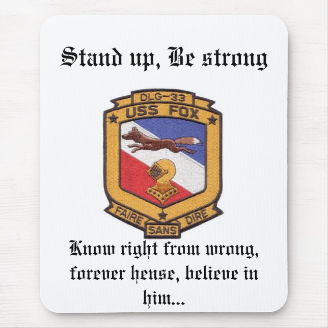 Alfombrilla De Ratón Cojín de ratón del ZORRO de USS (Frente)