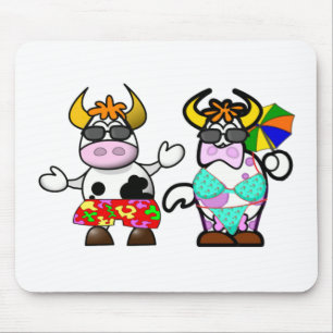 Alfombrilla De Ratón Cojín de ratón divertido de los pares de la vaca
