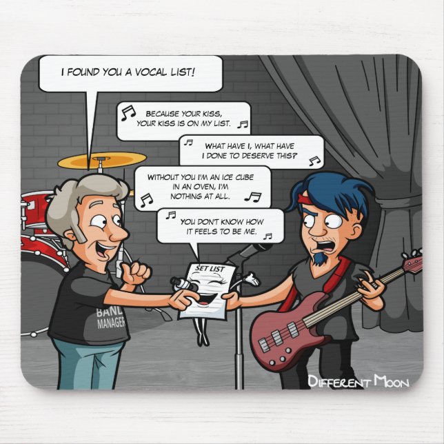 Alfombrilla De Ratón Cojín de ratón divertido del humor de la música (Frente)