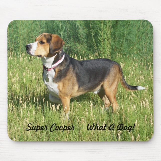 Alfombrilla De Ratón Cojín de ratón estupendo del beagle del tonelero (Frente)
