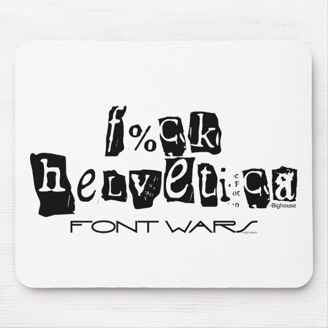 Alfombrilla De Ratón Cojín de ratón F%ck Helvetica (Frente)