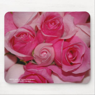 Alfombrilla De Ratón Cojín de ratón fucsia de los rosas