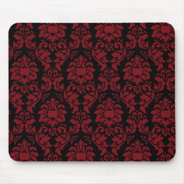 Alfombrilla De Ratón Cojín de ratón gótico rojo y negro (Frente)