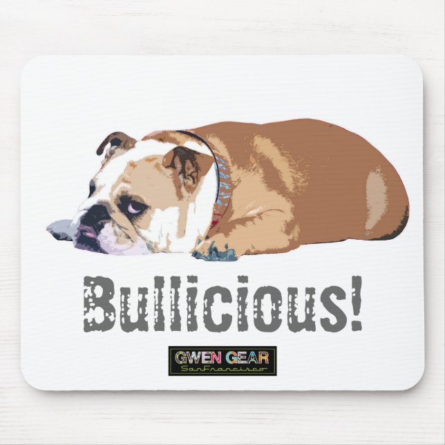 Alfombrilla De Ratón Cojín de ratón inglés del bulldog de Bullicious (Frente)