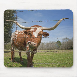 Alfombrilla De Ratón Cojín de ratón largo de la vaca del cuerno