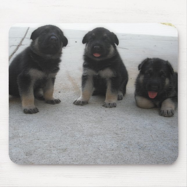 Alfombrilla De Ratón Cojín de ratón lindo del perrito del pastor alemán (Frente)