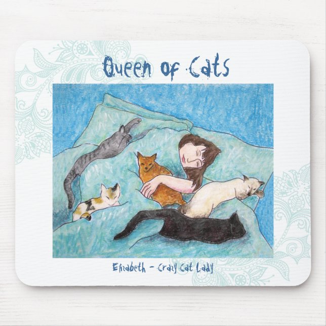 Alfombrilla De Ratón Cojín de ratón loco del indie de la turquesa de la (Frente)