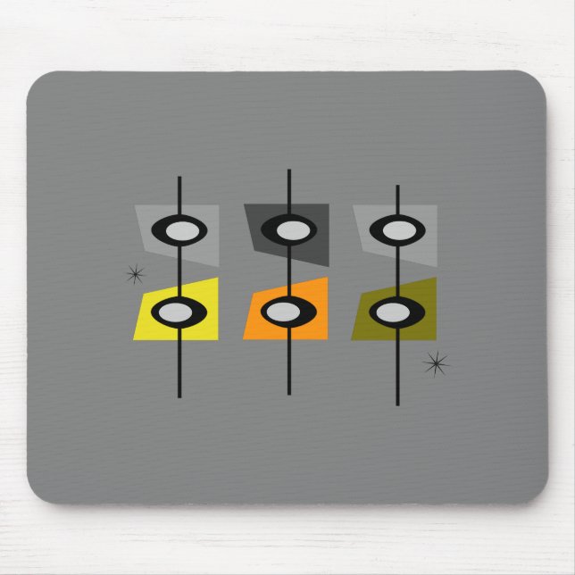 Alfombrilla De Ratón COJÍN de RATÓN moderno de los mediados de siglo (Frente)
