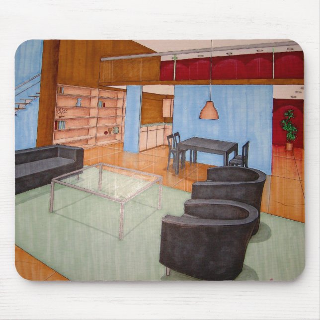 Alfombrilla De Ratón Cojín de ratón rendido del sitio (Frente)