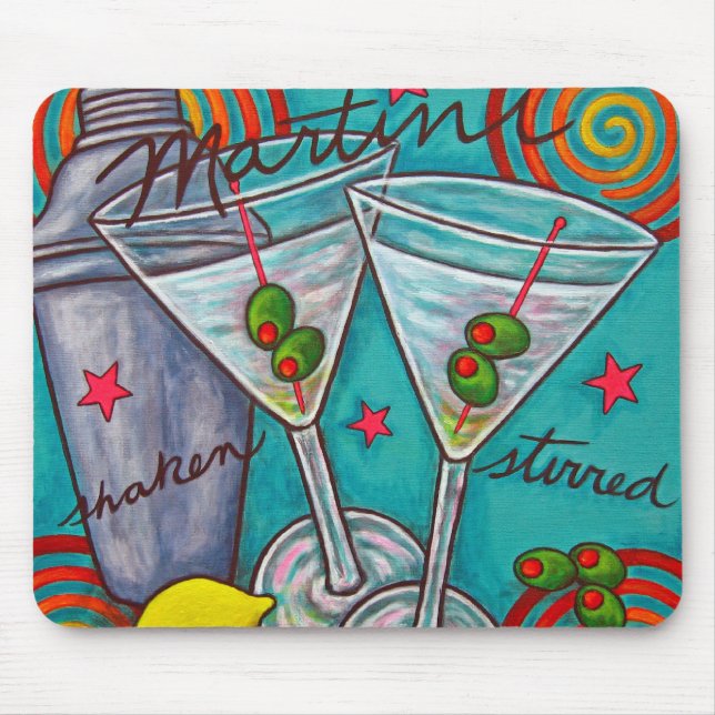 Alfombrilla De Ratón Cojín de ratón retro de Martini (Frente)