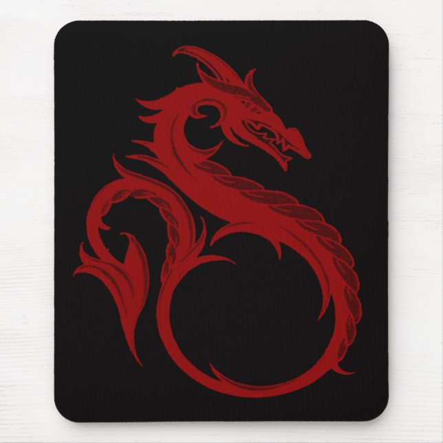 Alfombrilla De Ratón Cojín de ratón rojo de Apalala del dragón (Frente)