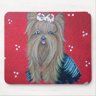 Alfombrilla De Ratón Cojín de ratón rojo de Yorkie