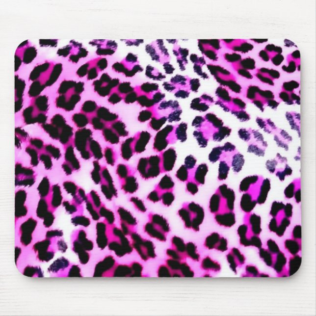 Alfombrilla De Ratón cojín de ratón rosado del leopardo (Frente)