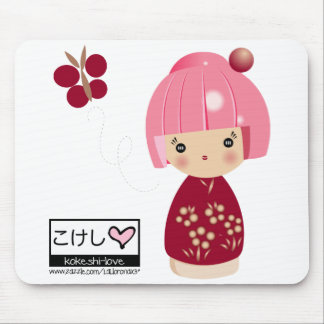Alfombrilla De Ratón Cojín de ratón rosado del trío de Kokeshi