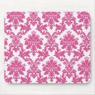 Alfombrilla De Ratón Cojín de ratón rosado hermoso del damasco