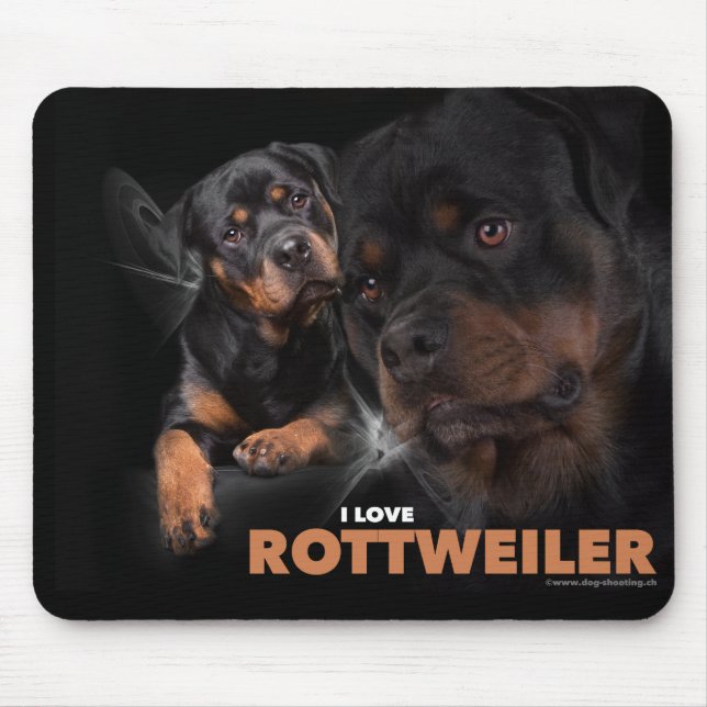 Alfombrilla De Ratón Cojín de ratón Rottweiler (Frente)