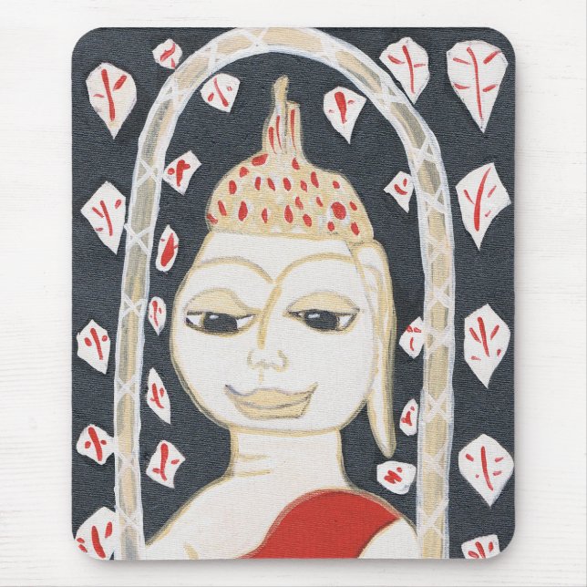 Alfombrilla De Ratón cojín de ratón sereno de Buda (Frente)