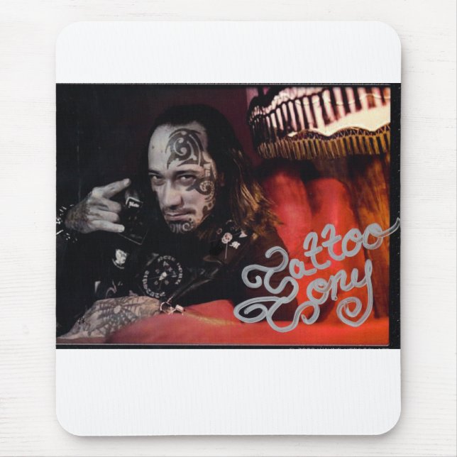 Alfombrilla De Ratón cojín de ratón tony del tatuaje (Frente)