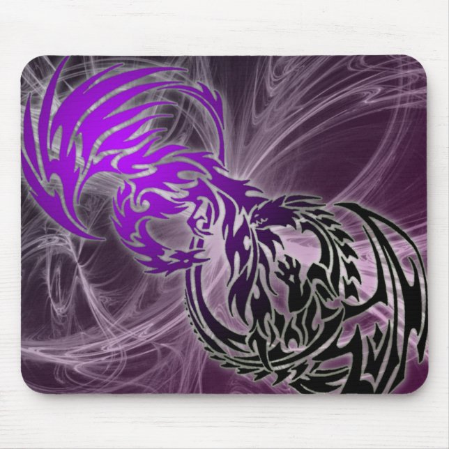 Alfombrilla De Ratón cojín de ratón tribal del dragón (Frente)