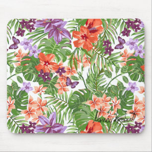 Alfombrilla De Ratón Cojín de ratón tropical de las flores del bebé 