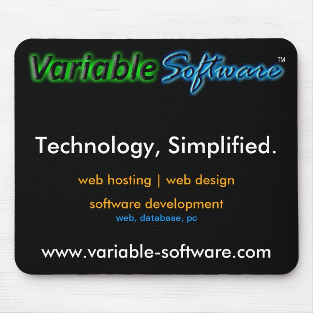 Alfombrilla De Ratón Cojín de ratón variable del LLC del software (Frente)