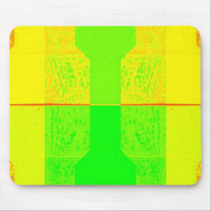 Alfombrilla De Ratón Cojín de ratón verde amarillo-naranja de neón