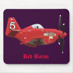 Alfombrilla De Ratón Cojín rojo del barón ratón