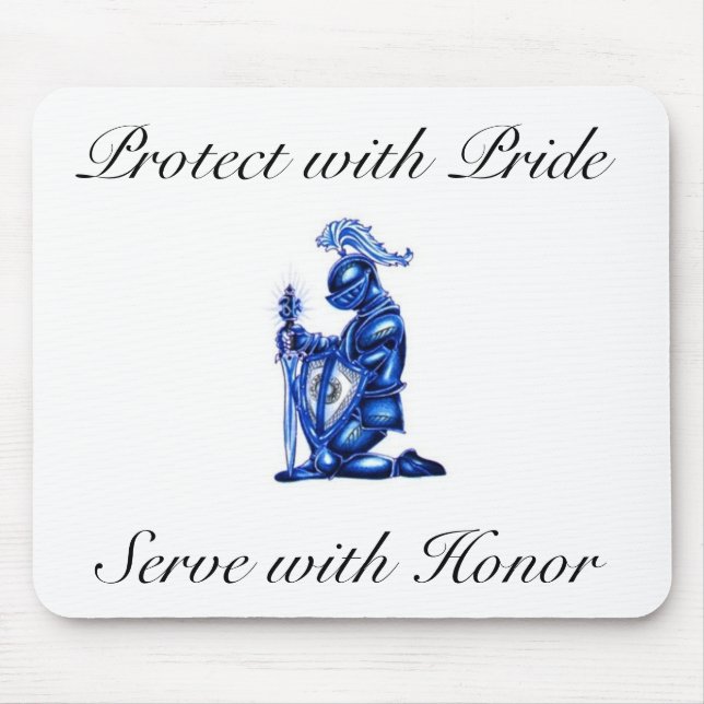 Alfombrilla De Ratón Cojines de ratón azules del caballero (Frente)
