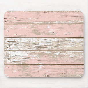 Alfombrilla De Ratón Cojines de ratón de madera rosados rústicos del
