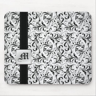 Alfombrilla De Ratón Cojines de ratón elegantes del monograma de