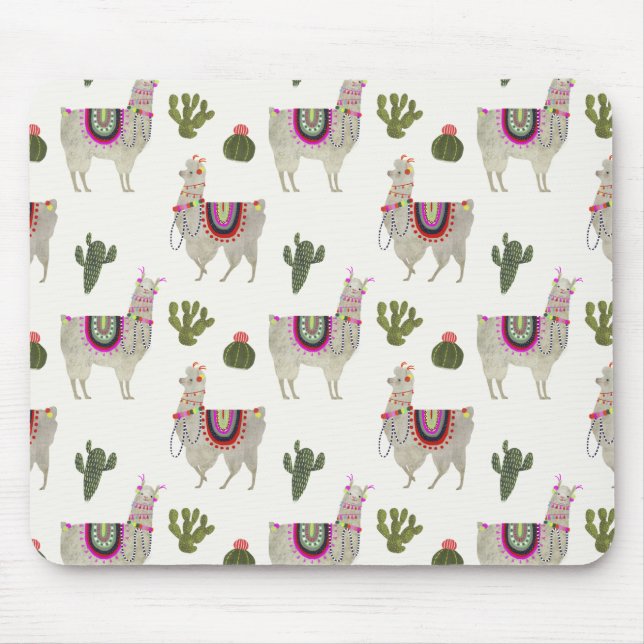 Alfombrilla De Ratón Colección de Llamarama | Llamas cortas (Frente)